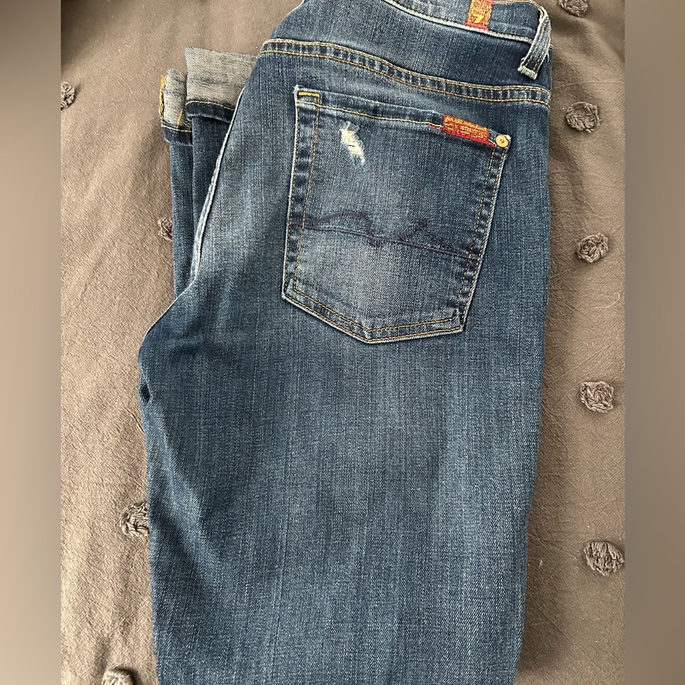 7 for all mankind Josefina skinny boyfriend jeans sz 27